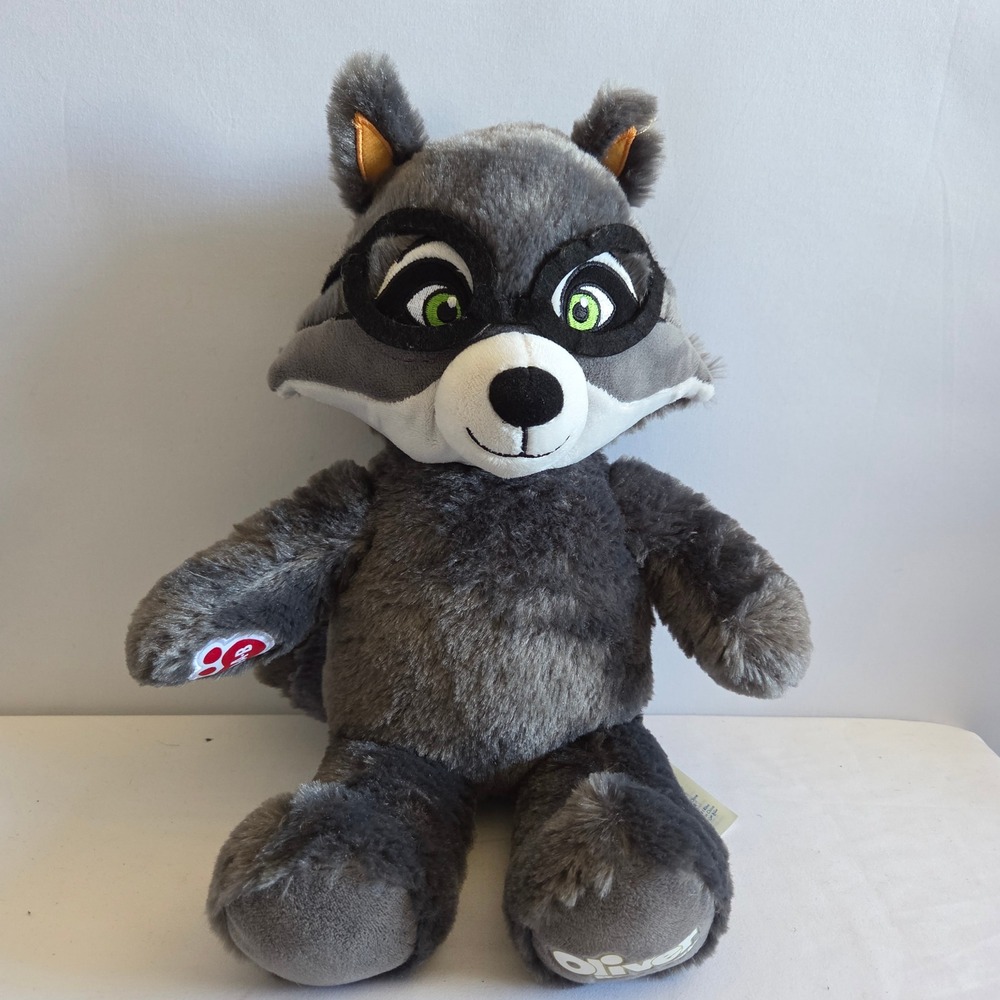 Build-A-Bear Great Wolf Lodge Oliver Raccoon Plush Grey Stuffed Animal 1073134